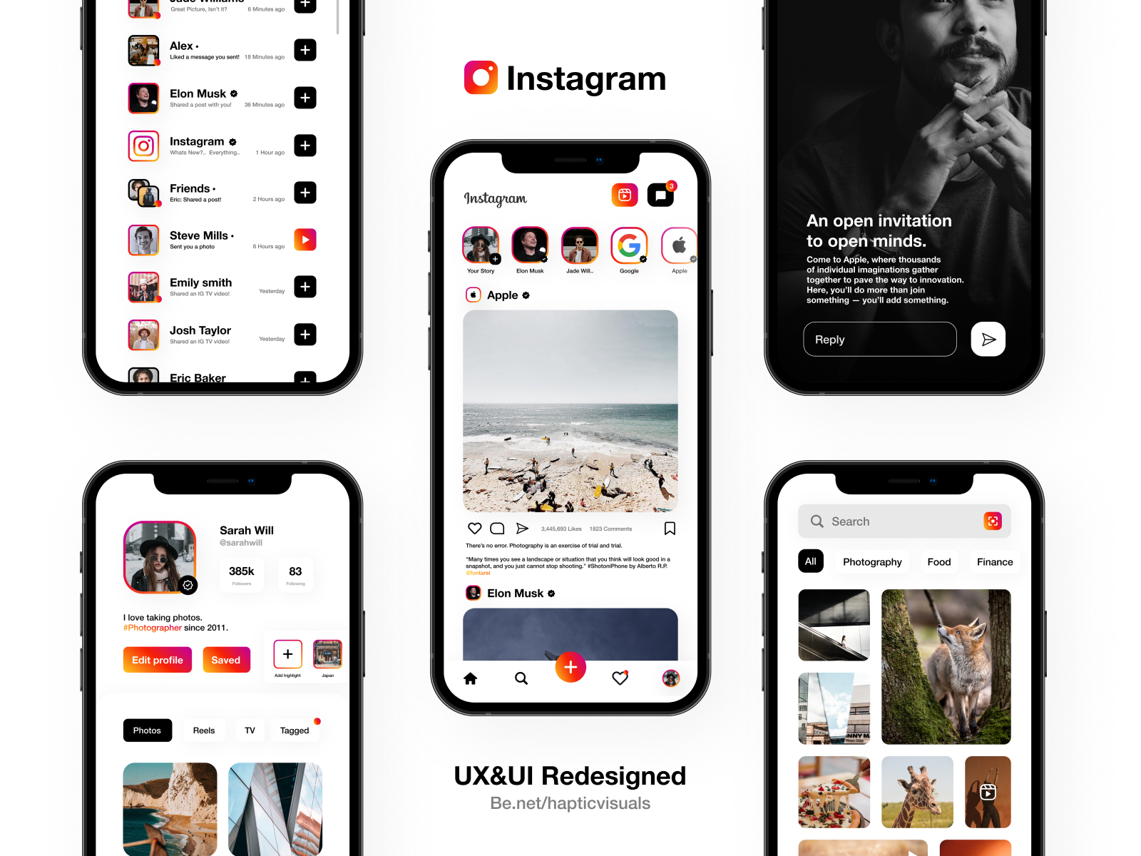 Instagram UI&UX Redesigned. by Anand Macwan on Dribbble