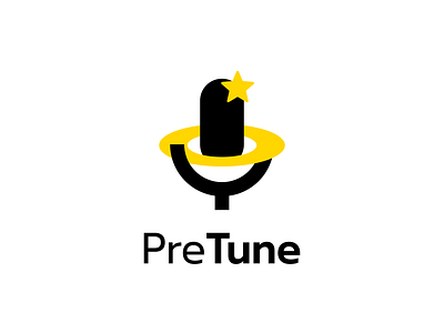 PreTune Logo Design app appicon autotune branding breakfastbriefs design graphic design icon logo logo branding lettermark logo design mic microphone minimal mixing music