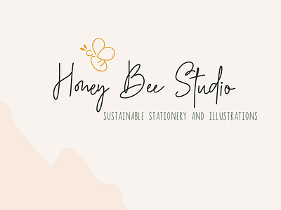 Stationery shop logo bee logo branding design icon logo minimal studio logo typography
