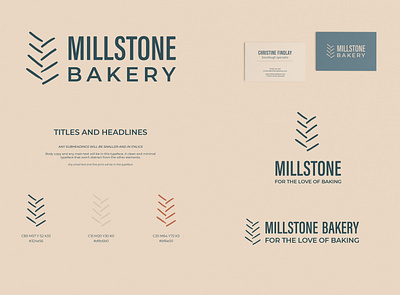 Millstone brand identity branding business card design design icon logo logo design logotype minimal typography