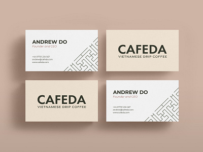 CAFEDA branding branding business card design coffee design food and drink logo minimal packaging design