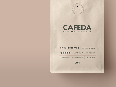 CAFEDA packaging branding coffee bag coffee branding food and drink logo minimal minimal packaging packagingdesign typography
