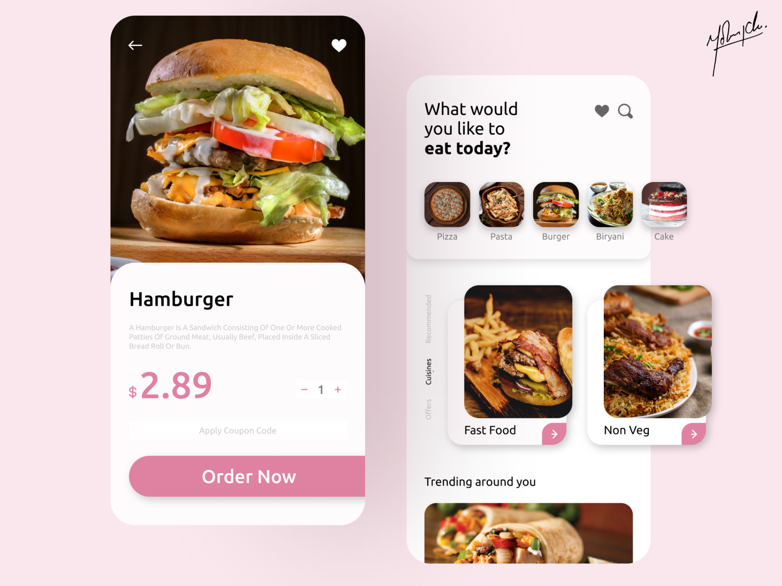 Food Ordering App - UI/UX Design by Mohsin Khan | UX Designer on Dribbble