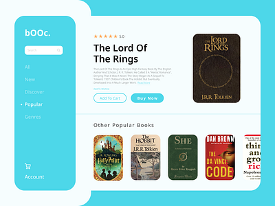 Book store landing page