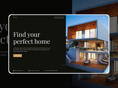 Real estate website design dark ui dark website dark website design home website landing page real estate website real estate website design ui design web design website website design