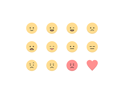 Broadcast Emojis angry broadcast chat emojis emoticons frown grooveshark heart illustration smile