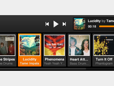 Player Open broadcast grooveshark music player queue scrubber