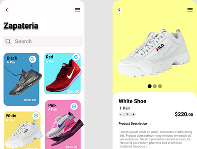 Shoe Store design figma mobileapp ui