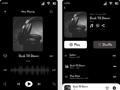 Music UI design figma frontend mobileapp ui ux