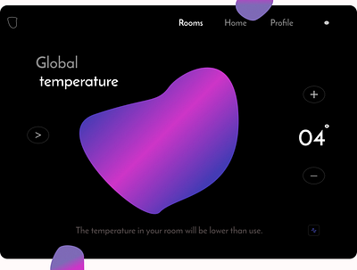 Smart Home Temperature - UI / UX adobexd design dribble dribble shot figma frontend invision mobileapp protopie ui uidesign ux web website