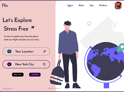 Travel Agency- UI / UX adobexd design dribbble best shot dribble figma frontend mobileapp protopie ui ux web website