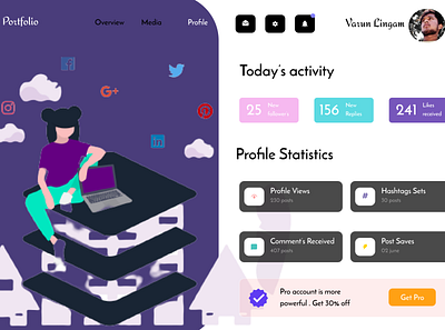 Simple Dashboard - UI / UX adobexd branding design dribbble dribbble best shot figma frontend illustrations invision mobile app mobileapp productdesign ui ux web website