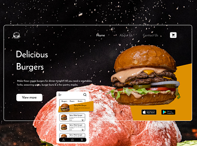Burger Shop - UI / UX adobexd branding design dribbble best shot figma frontend illustration invision productdesign protopie ui ux website