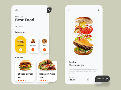 Food Delivery - Mobile App app design food delivery food order food ordering food ui resturent ui simple ui ui