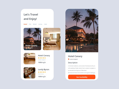 Hotel App app design estate hotel hotel app hotel booking hotel ui simple ui travel ui ui