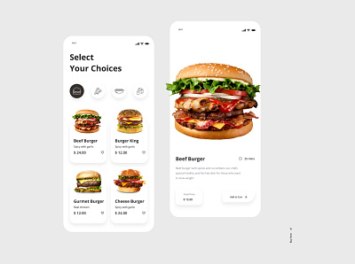 Food Delivery Mobile App app design clean food delivery food order food ordering food ui minimal mobile ui resturent ui simple ui