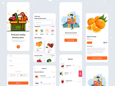 Groceries Mobile App Design