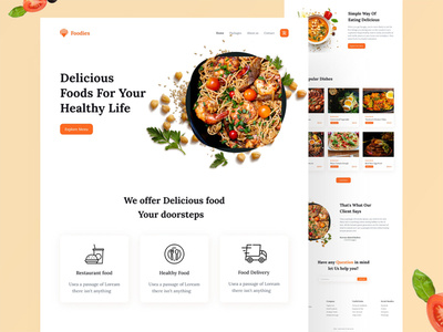 Restaurant Landing Page by Rezwan Ahmed Badhon👑 on Dribbble