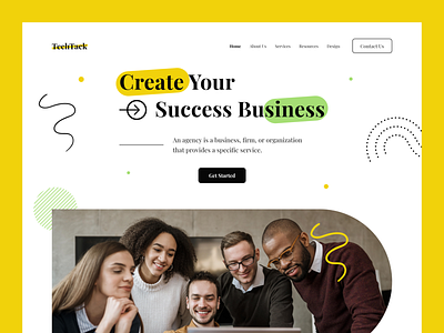 Digital Marketing Agency - Header 2022 3d agency business digital header hero homepage landing page marketing services startup studio trending ui ux web design website