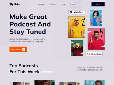 Podcast Website design