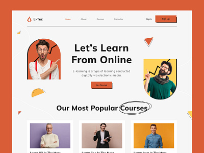 E-Learning Landing Page Design