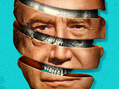 Mental Dissection character collage editorial head illustration portrait