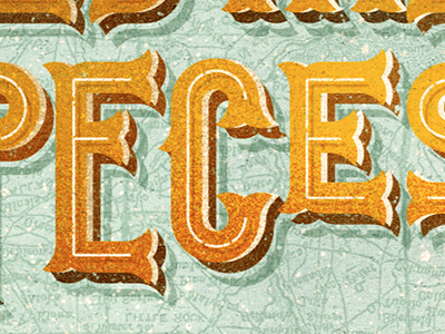 Peces lettering poster texture type typography