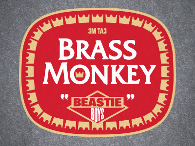 Brass Monkey beer fun graffiti graphic design hip hop liquor lyrics music tag type typography urban