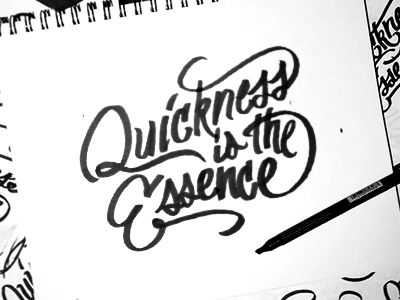 Quickness brush drawing graffiti graphic design lettering letters marker sketch tag type typography