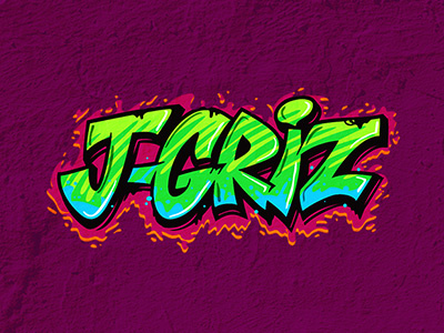 J-Griz graffiti hip hop lettering lyrics music poster print street art style type typography