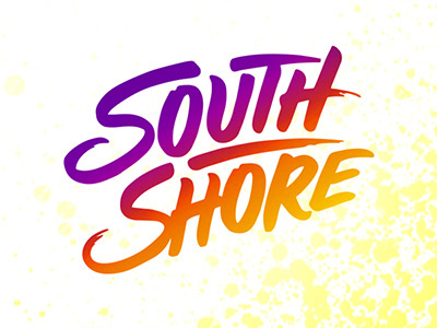 South Shore beach branding graffiti graphic design lettering logo shore south summer type typography water