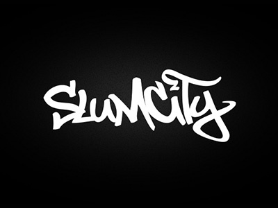 Slum City Logo brush drawing graffiti graphic design lettering letters marker sketch tag type typography