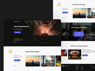 Landing Page | Event & Meeting App app design events logo mobile ui ux web website