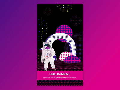 Hello dribbble! animation atulkaushal design dribbble invite first shot invitation loop animation