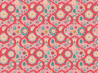 Pattern - Ladybug floral ladybug liberty moroccan pattern print