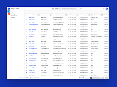 Payout admin WIP design system product design ui ui kit uidesign ux uxdesign uxui