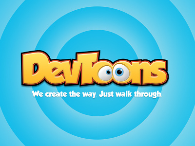 DevToons agency's brand acee brand cartoon developer agency devtoons logo photoshop