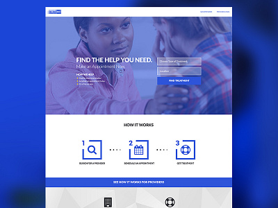Treatment finder web app design