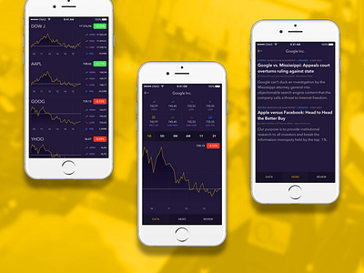 Stock App Concept design app concept finance ios iphone market stock