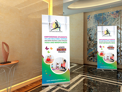 Stand Banner design education graphicdesign health marketing mindfulness yoga