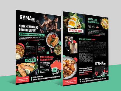 Online Shop Flyer brochure design flyer food graphicdesign health healthy meal marketing meal online shop onlineshop