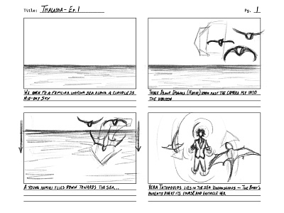 Thalassa Episode 1 Opening (Storyboard) animation art design fantasy film illustration production scifi storyboarding worldbuilding