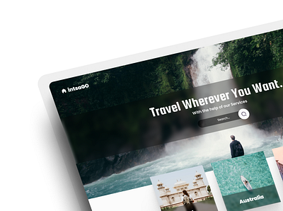 InstaGo ( Travel ) design minimal typography ui ux web