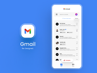 GMail - Redesign app design minimal ui ux