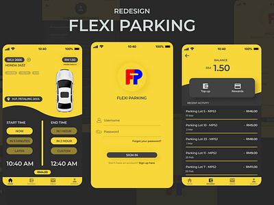 Redesign Flexi Parking App