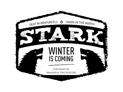 Game of Thrones Modern Badge: Stark badge fantasy game of thrones shirt stark tee