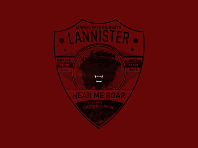 Game of Thrones Modern Badge: Lannister badge fantasy game of thrones lannister shirt tee