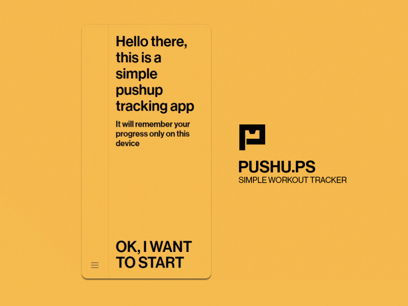 Pushu.ps app logo motion sport tracker typography