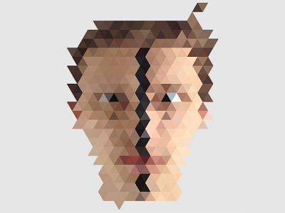 Polygon portrait avatar head person polygon portrait triangle