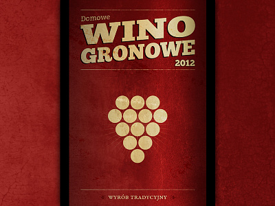 Home Wine Label for 2012 grape label red wine